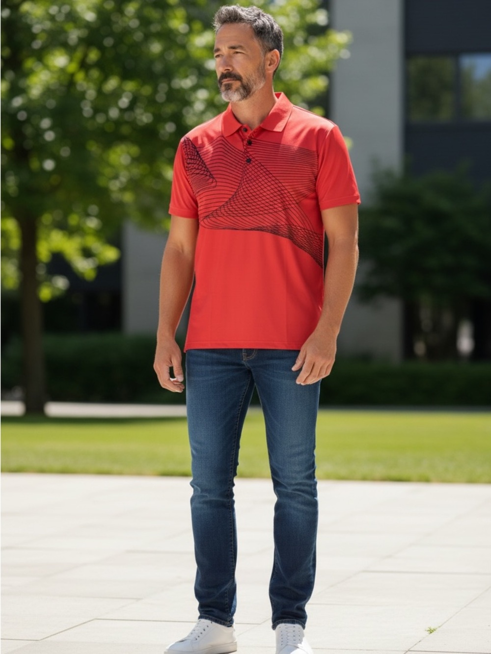 ZITY Golf‎ Polo Shirts Short Sleeve Red/Black Size XL